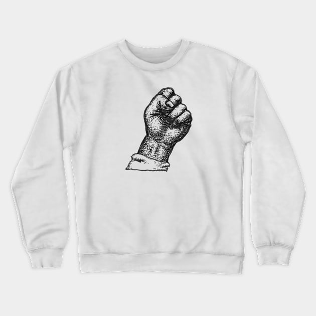Vintage Fist Sketch Crewneck Sweatshirt by Vintage Sketches